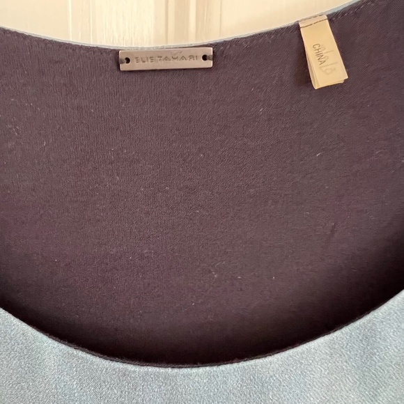 Elie Tahari Blue Silk Top - Picture 9 of 10